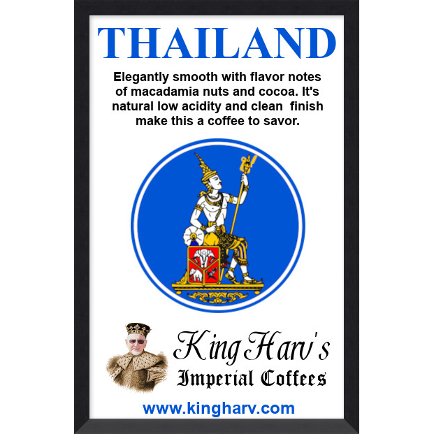 thailand-11x17-print-with-frame-king-harv-s-imperial-coffees